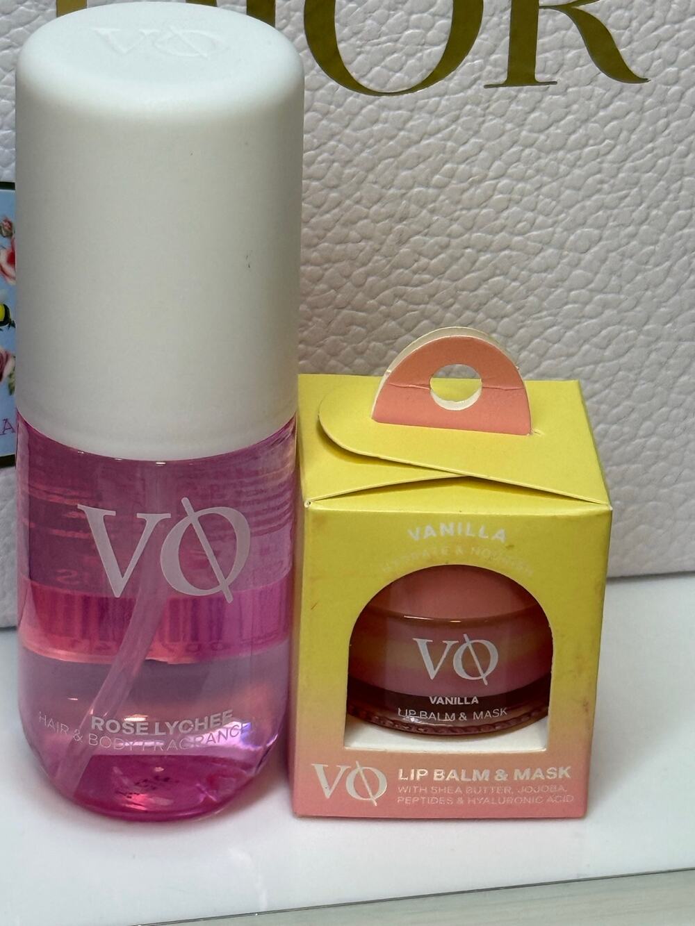 Vitamasque 2 Pc BUNDLE -Hair & Body Mist - Rose Lychee & Lip Whip - Vanilla  NEW